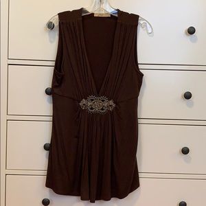 Rhinestone embellished top